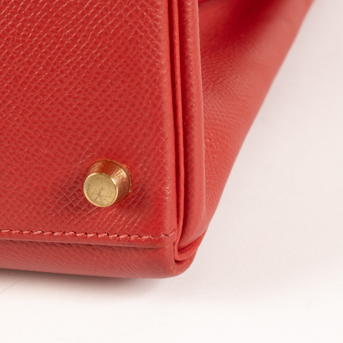 Hermès Kelly 32 Rouge Vif Courchevel GHW