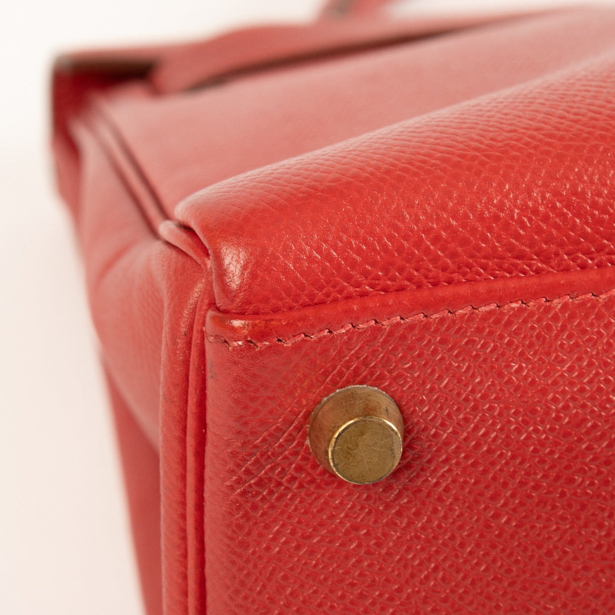 Hermès Kelly 32 Rouge Vif Courchevel GHW