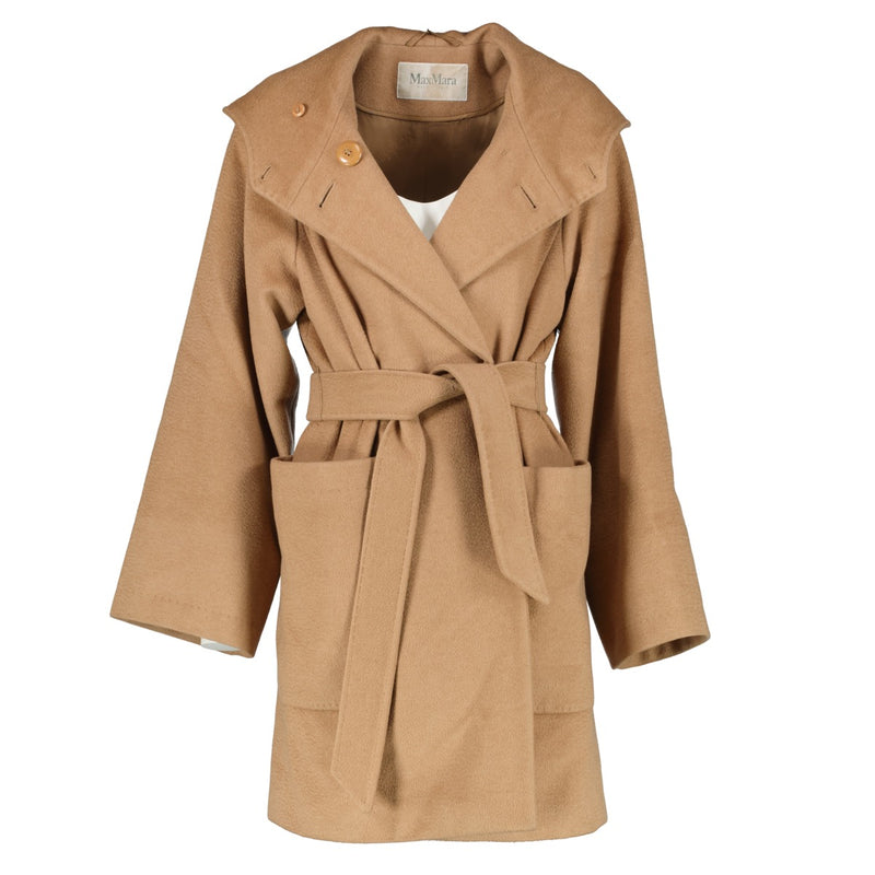 shop 100% authentic second hand Max Mara Camel Rialto Belted Coat - Size FR 36 on Labellov.com