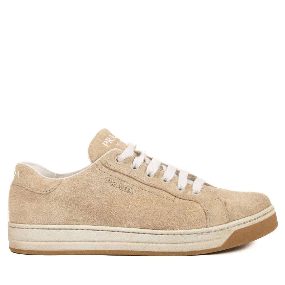 Shop 100% authentic second-hand Prada Beige Suede Sneakers - Size 39,5 on Labellov.com