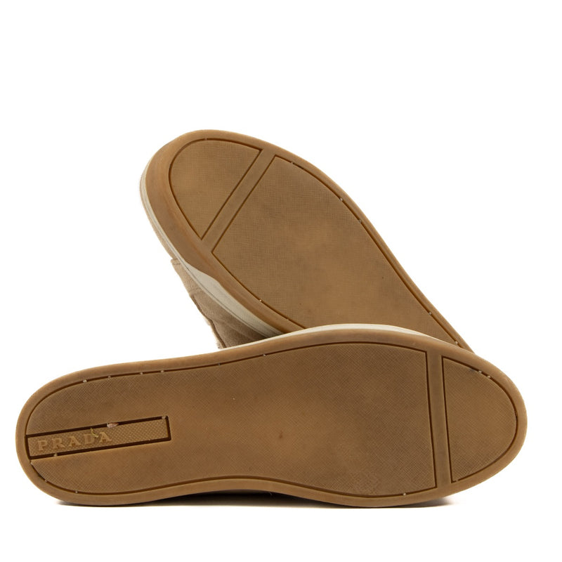 Shop 100% authentic second-hand Prada Beige Suede Sneakers - Size 39,5 on Labellov.com