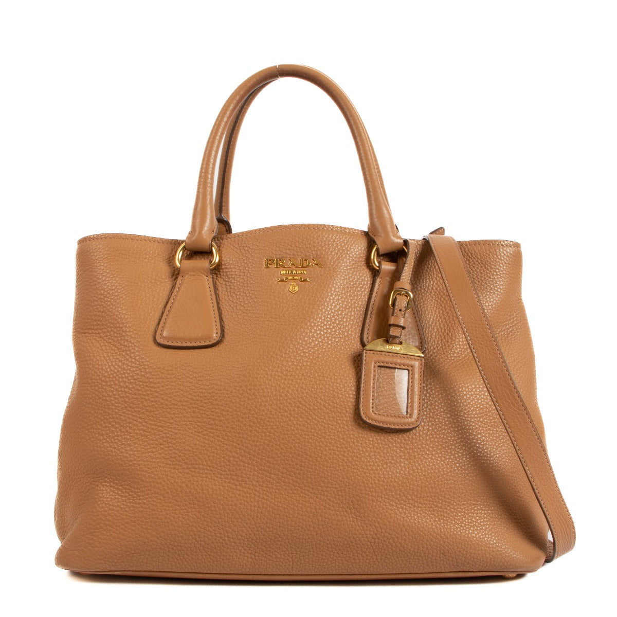 Buy an authentic Prada Vitello Daino Camel Tote Bag on LabelLov.com