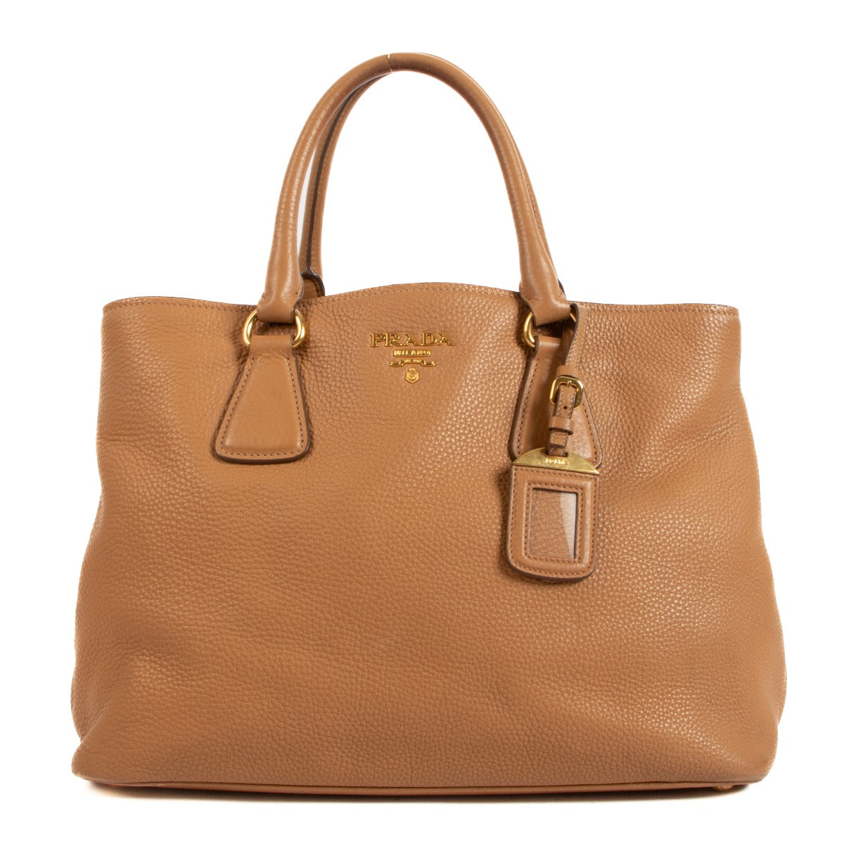 Buy an authentic Prada Vitello Daino Camel Tote Bag on LabelLov.com