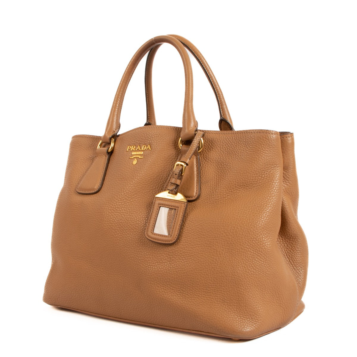 Prada Vitello Daino Camel Tote Bag
