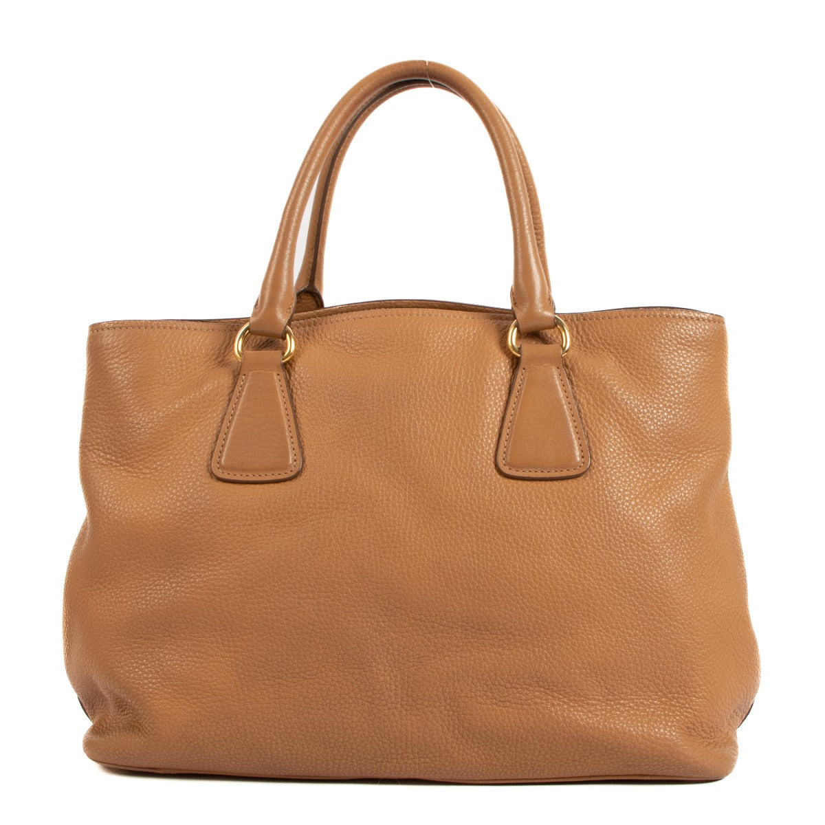 Sac fourre-tout Prada Vitello Daino couleur camel