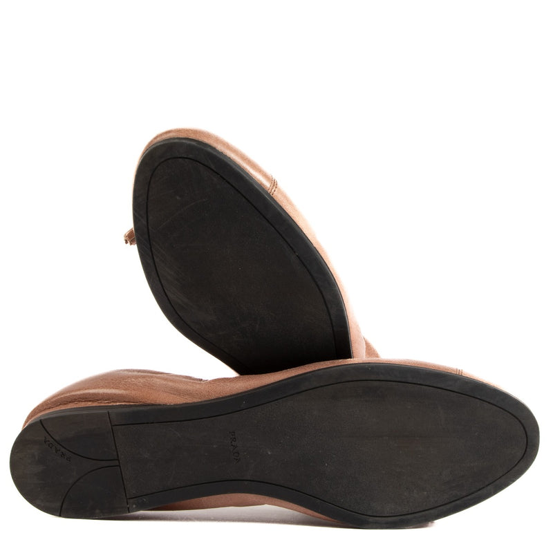 Prada Taupe Ballerinapumps - Maat 39 1/2
