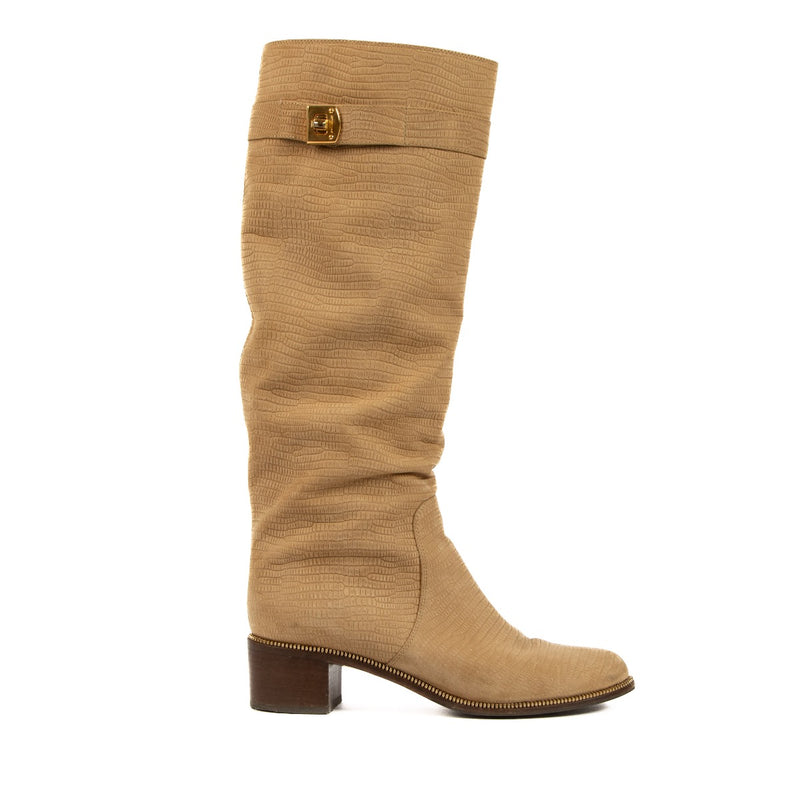 Shop 100% authentic second-hand Sergio Rossi Beige Boots - Size 38,5 on Labellov.com
