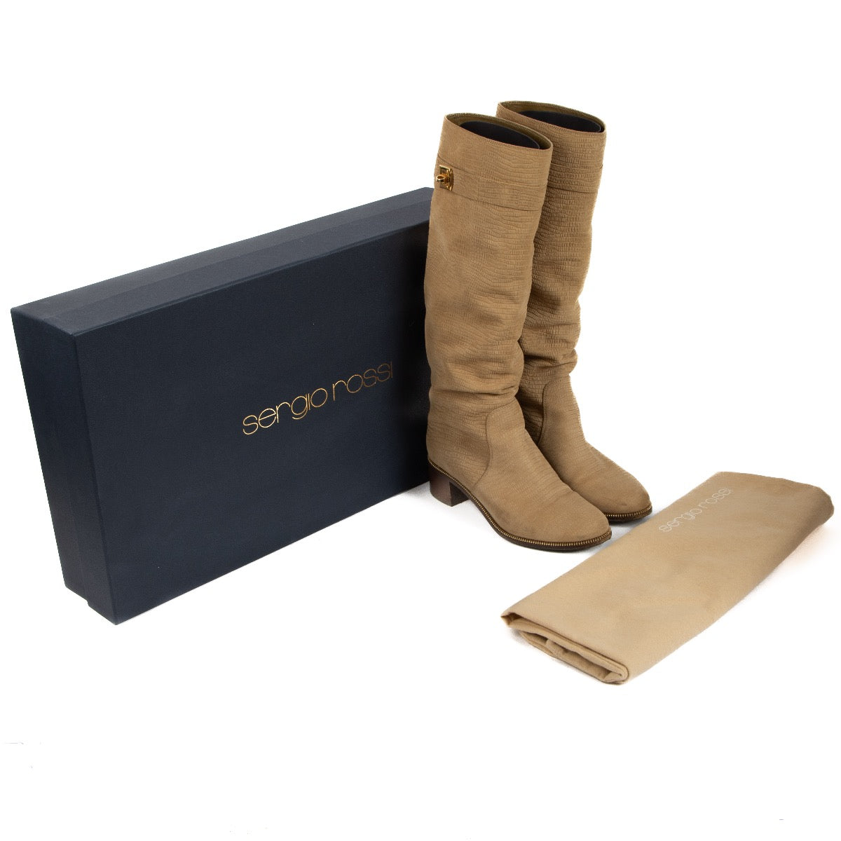 Shop 100% authentic second-hand Sergio Rossi Beige Boots - Size 38,5 on Labellov.com
