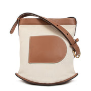 Delvaux Pin Daily Canvas Calf Trim Natural & Tan