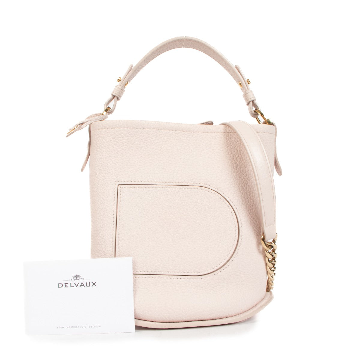 authentic second hand Delvaux Silk Pink Taurillon Soft Pin Mini Bag on Labellov.com