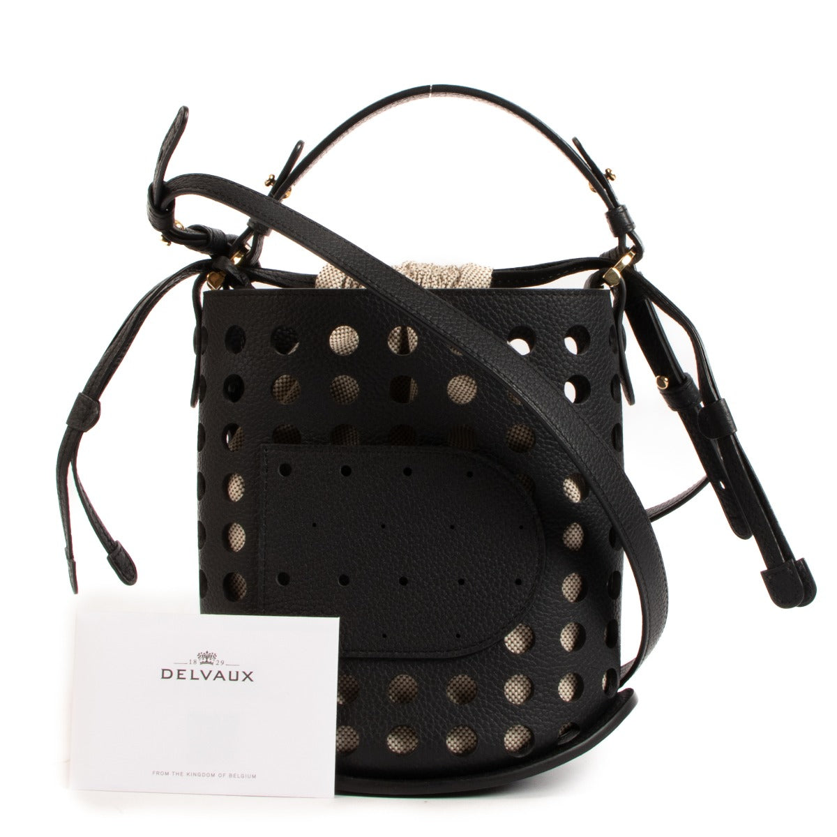 Delvaux Black Pin Mini Airess Bucket Bag