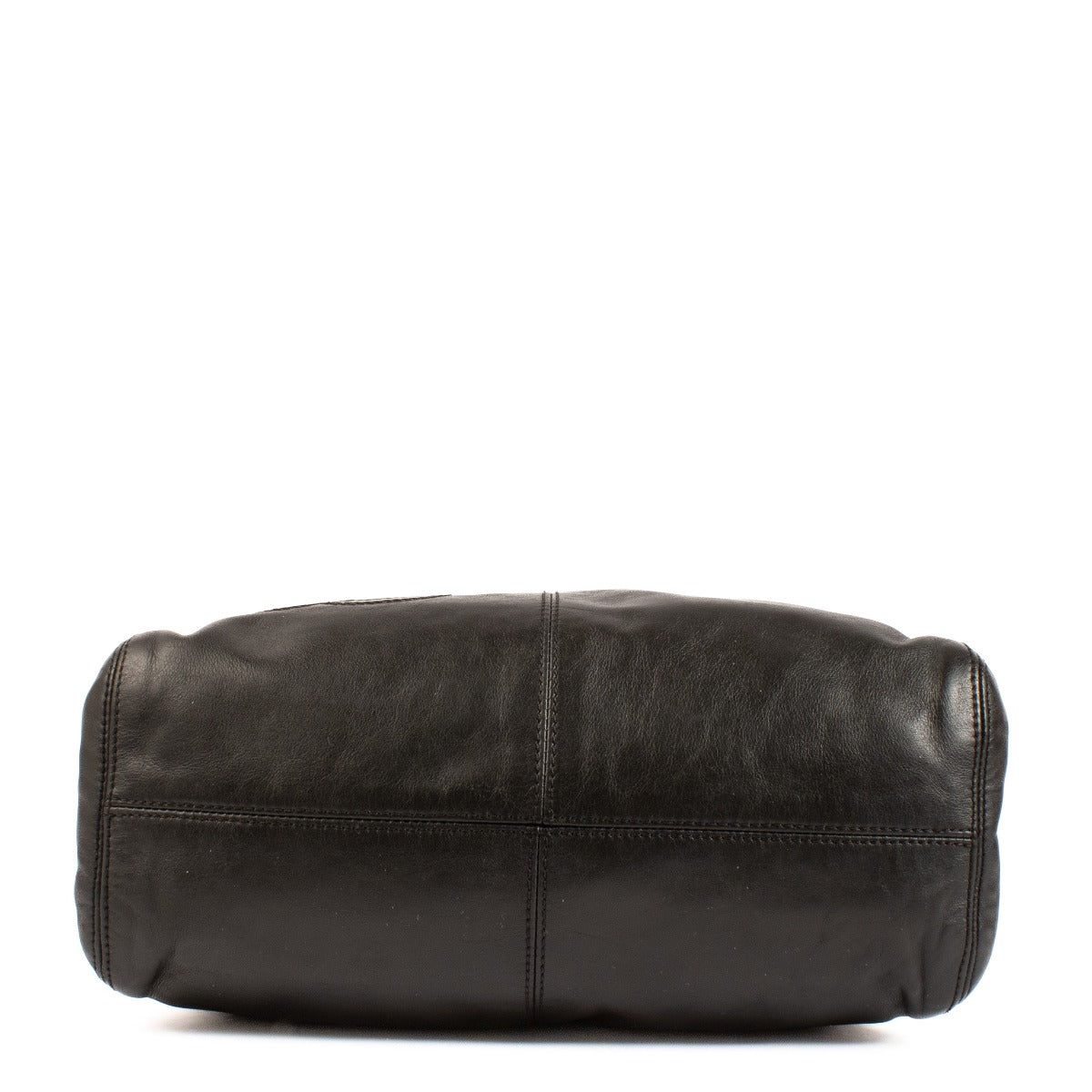Sac hobo Chanel vintage en cuir de veau noir avec logo CC