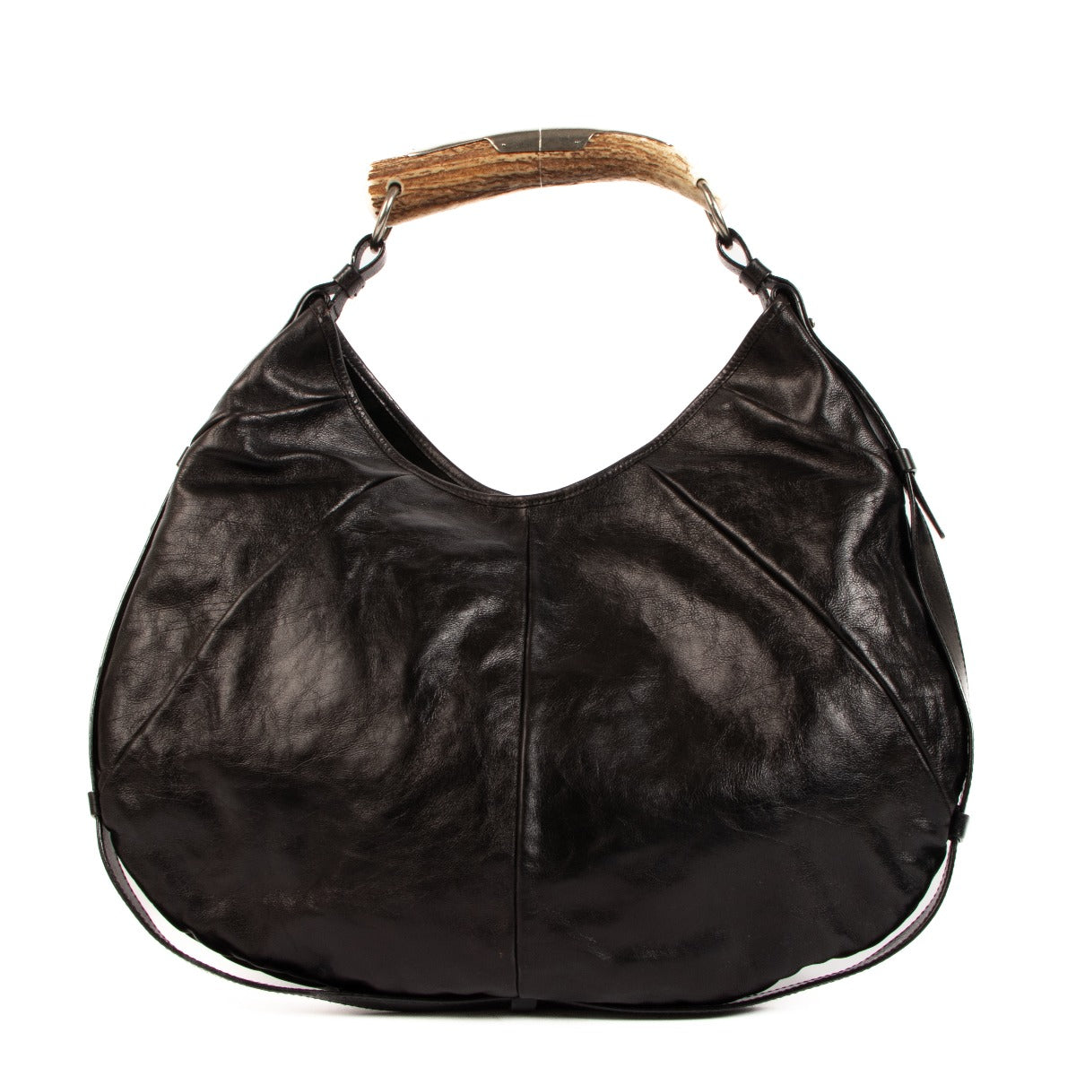 Yves Saint Laurent Black Mombasa Horn Bag