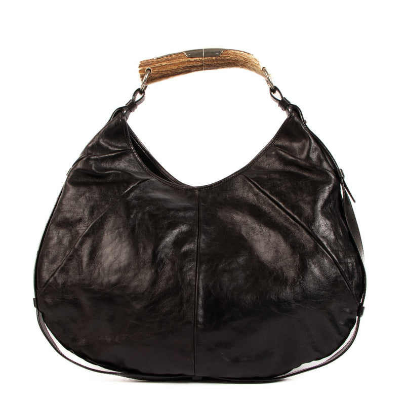 Yves Saint Laurent Black Mombasa Horn Bag