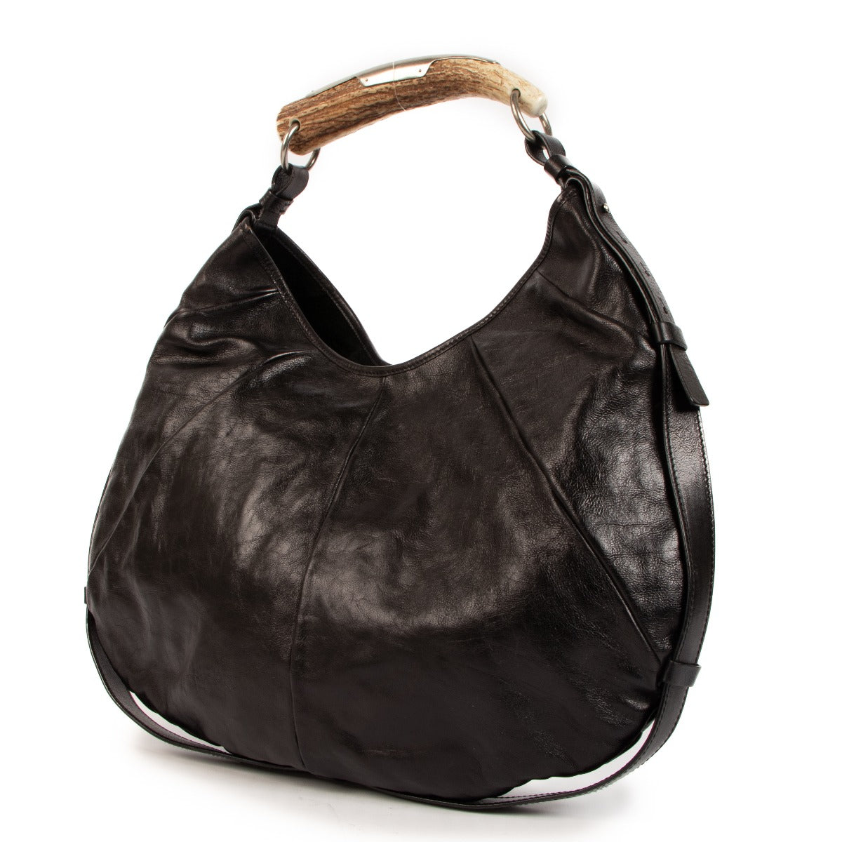 Yves Saint Laurent Black Mombasa Horn Bag