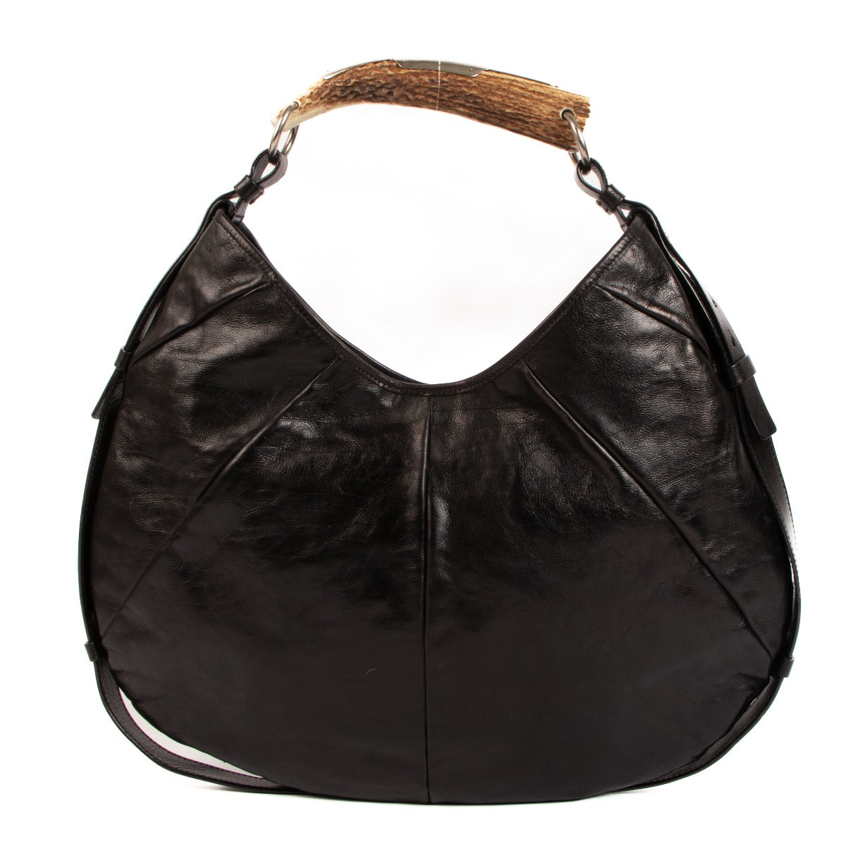Yves Saint Laurent Black Mombasa Horn Bag