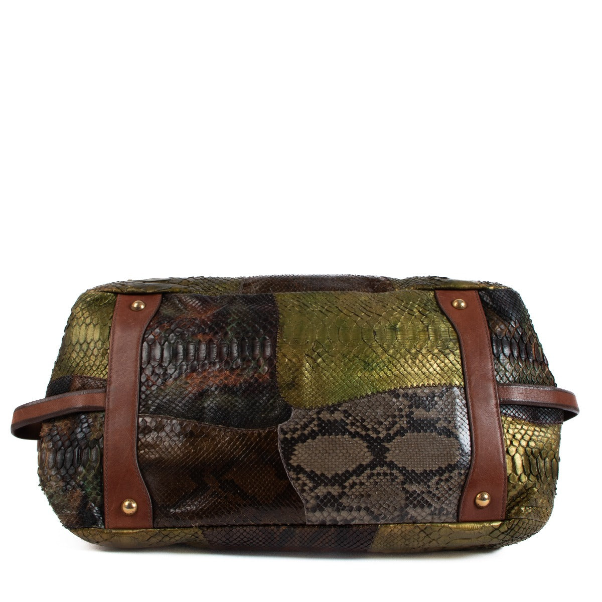 Prada Bruin/Groene Python Tas
