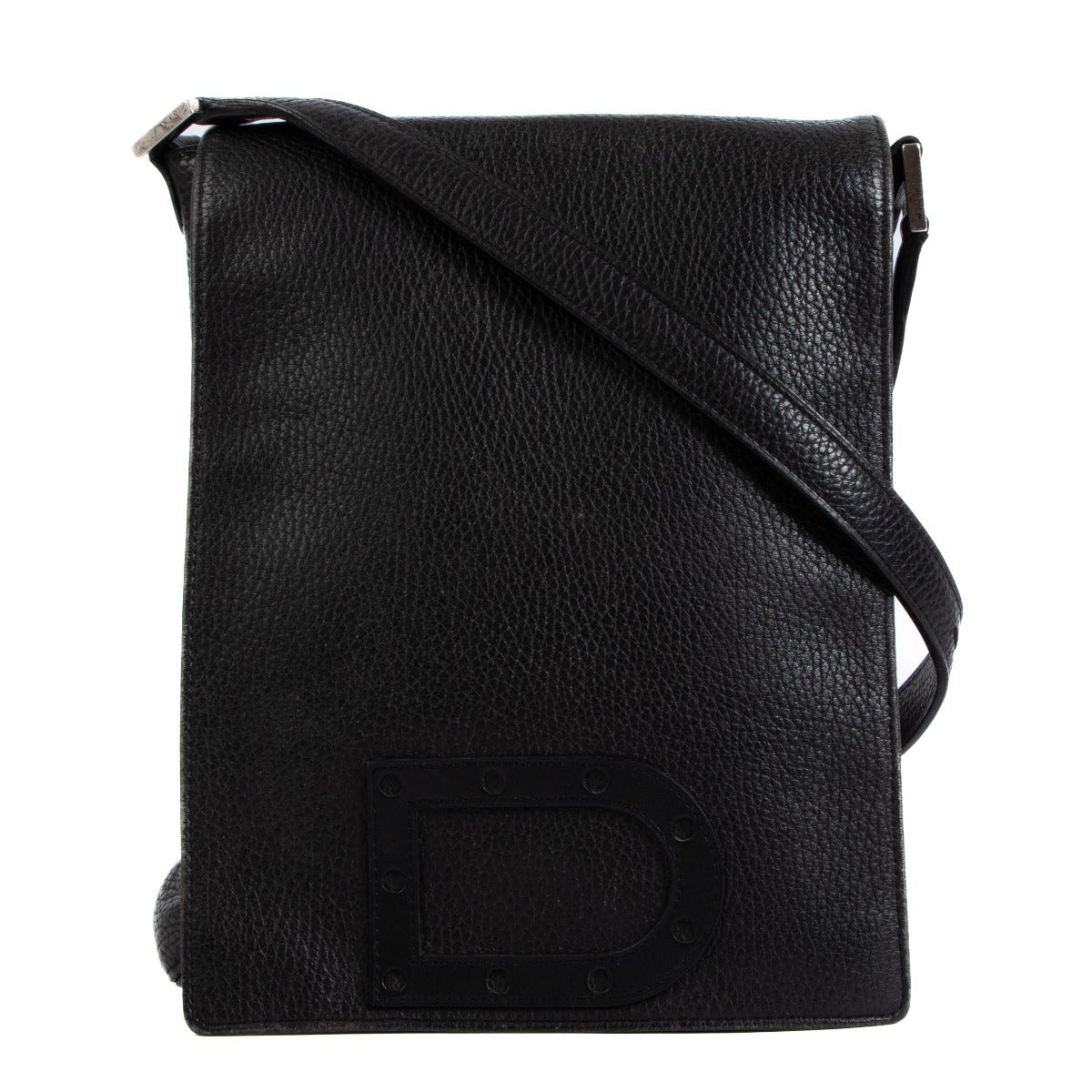 Delvaux Black Louise Baudrier PM Crossbody Bag