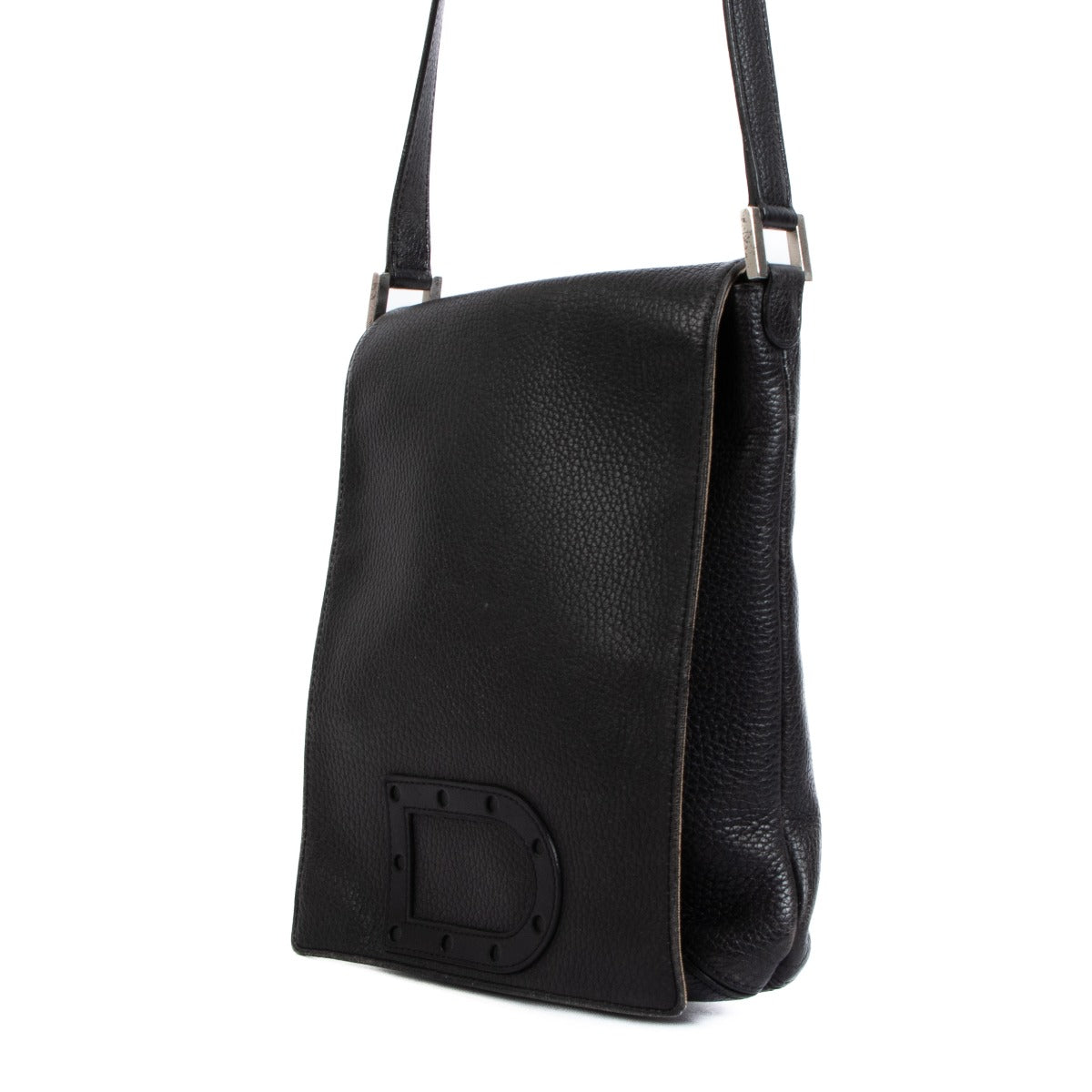 Delvaux Black Louise Baudrier PM Crossbody Bag