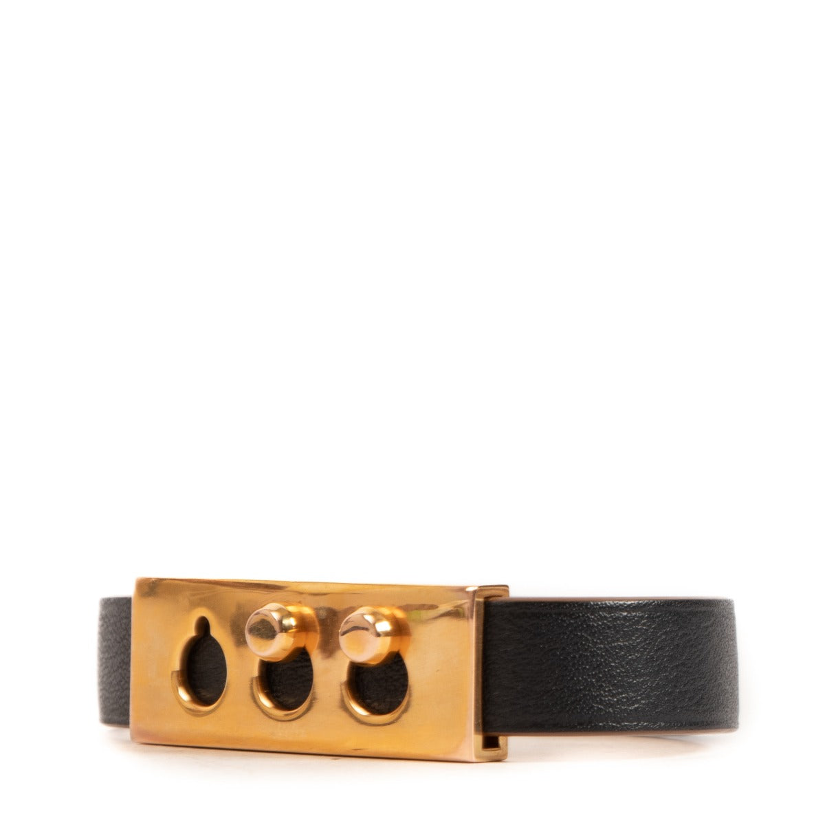 Delvaux Black Tempête Wrap Bracelet