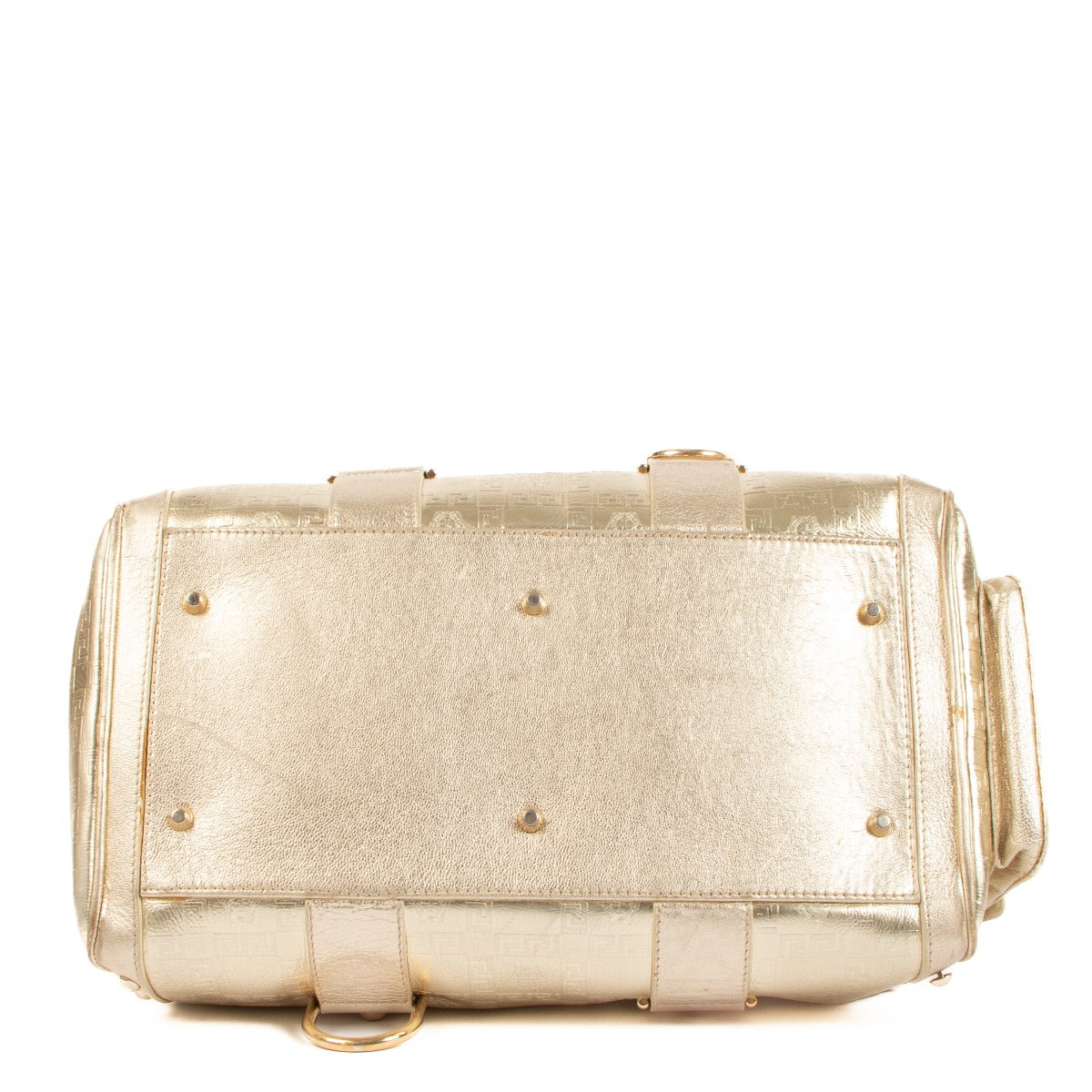 Versace Metallic Gold Snap Out Of It Top Handle Bag