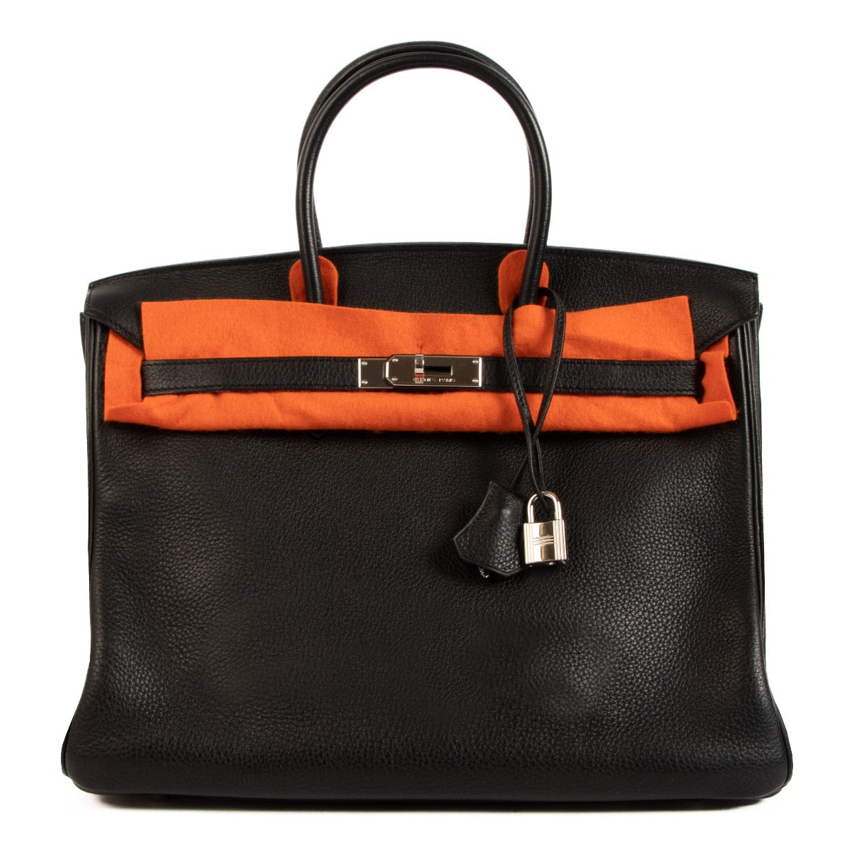 Authentic second hand pre-owned vintage Hermès Birkin 35 Black Taurillon Clemence on www.labellov.com