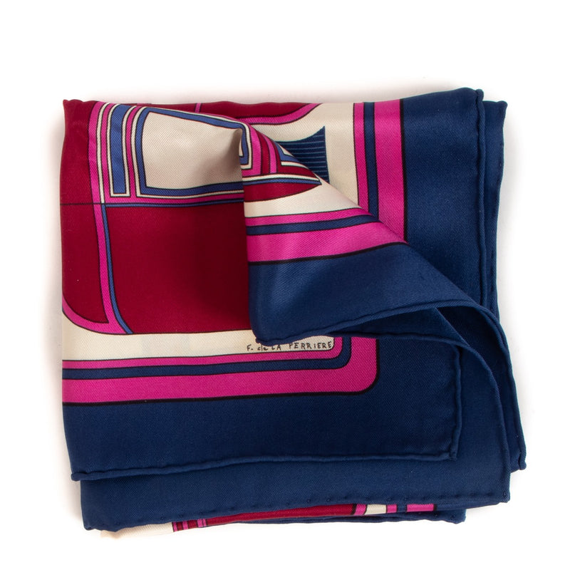 Hermès Multicolor Les Coupés Scarf 90