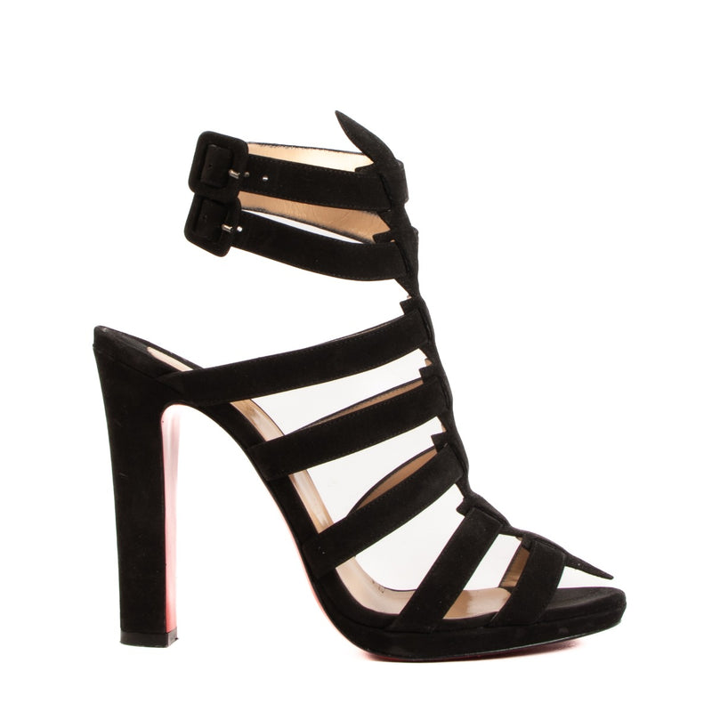 Christian Louboutin Neronna Sude Caged Sandals