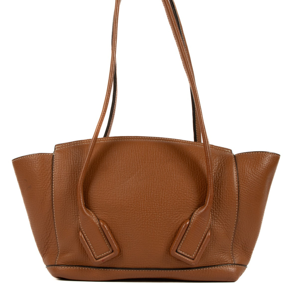 Buy online authentic second hand Bottega Veneta Wood Calfskin Arco Small Bag in very good condition at Labellov in Antwerp, Brussels, Knokke