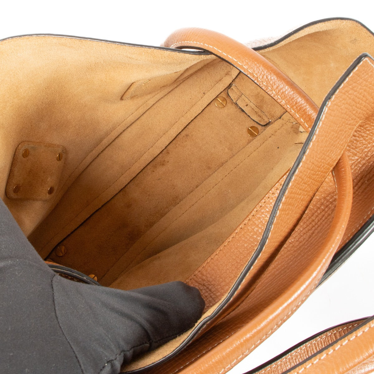 Buy online authentic second hand Bottega Veneta Wood Calfskin Arco Small Bag in very good condition at Labellov in Antwerp, Brussels, Knokke