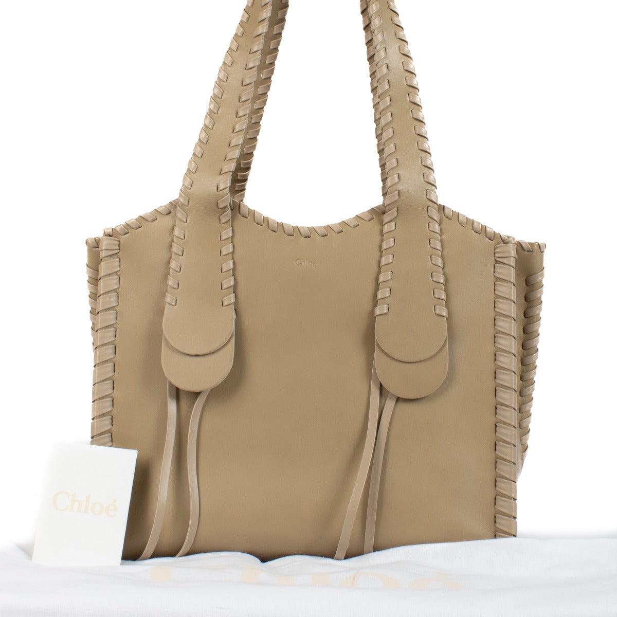 Chloé Argil Calfskin Leather Mony Medium Tote Bag