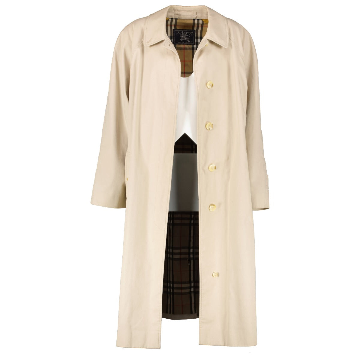 Burberry Honey Beige Cotton Car Coat