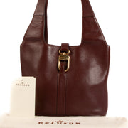 Delvaux Liaison Burgundy Trotteur Shoulder Bag