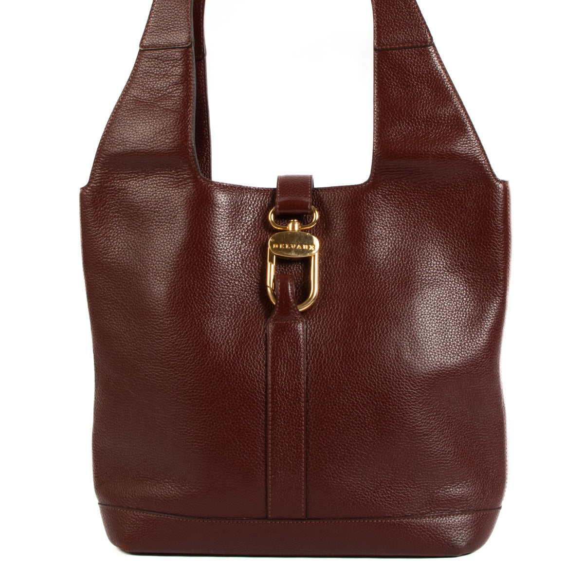 Delvaux Liaison Burgundy Trotteur Shoulder Bag
