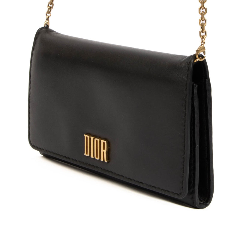shop 100% authentic second hand Christian Dior D-Fence Black Wallet On Chain on Labellov.com