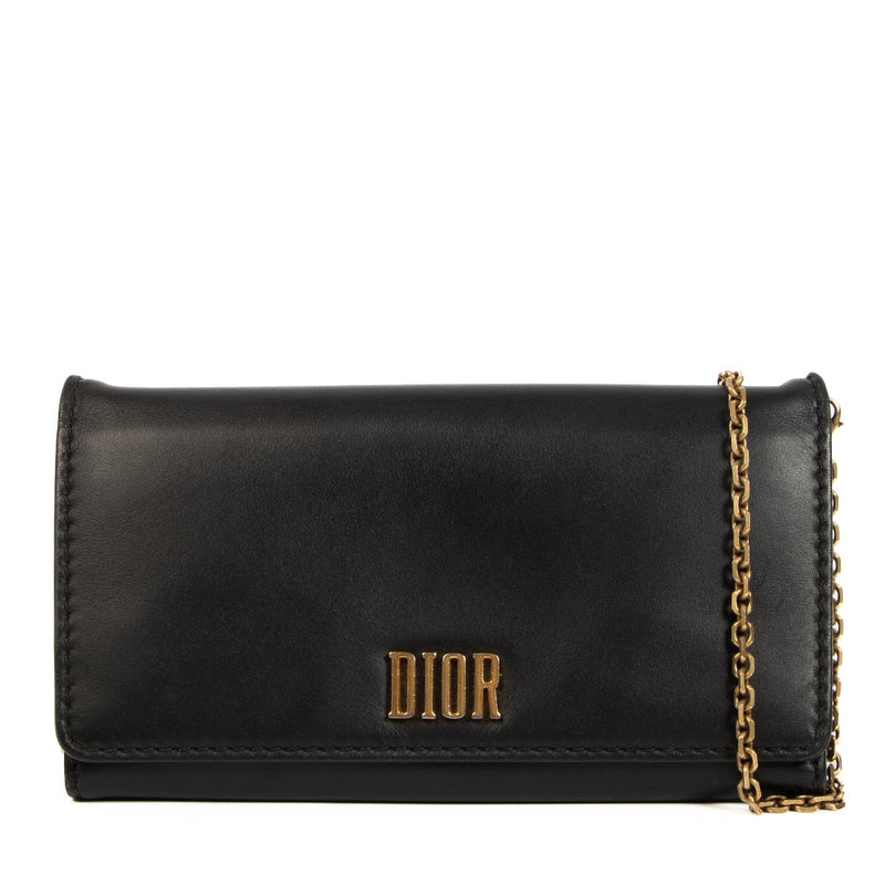 shop 100% authentic second hand Christian Dior D-Fence Black Wallet On Chain on Labellov.com