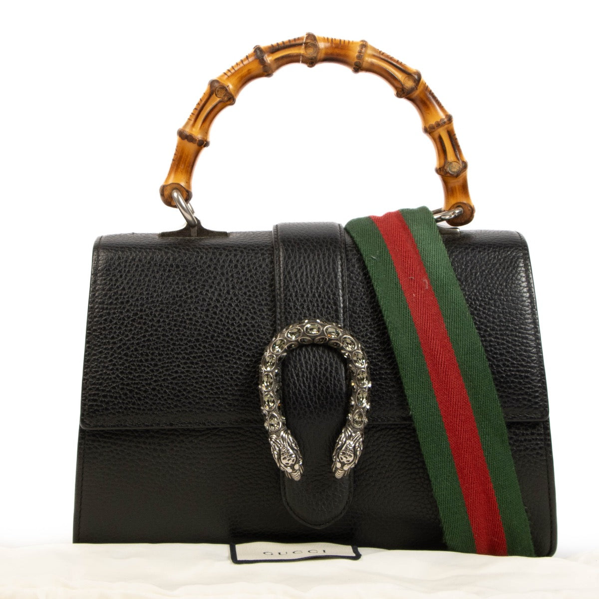 shop 100% authentic second hand Gucci Black Dionysus Bamboo Top Handle on Labellov.com