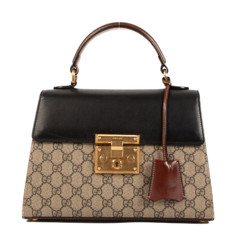 Gucci GG Supreme Padlock Small Top Handle Bag