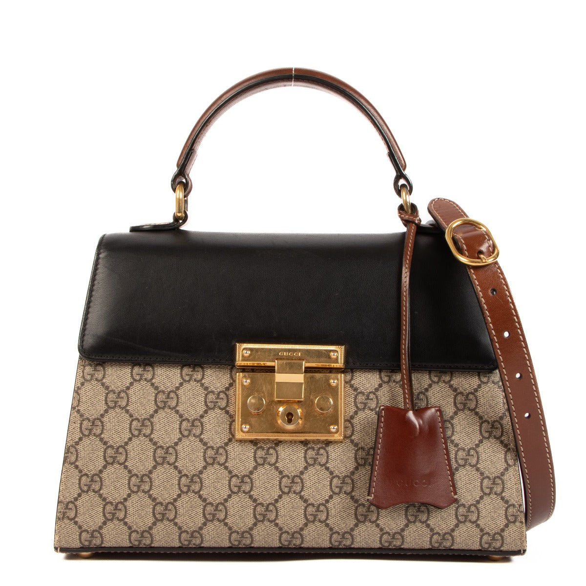 Gucci GG Supreme Padlock Small Top Handle Bag