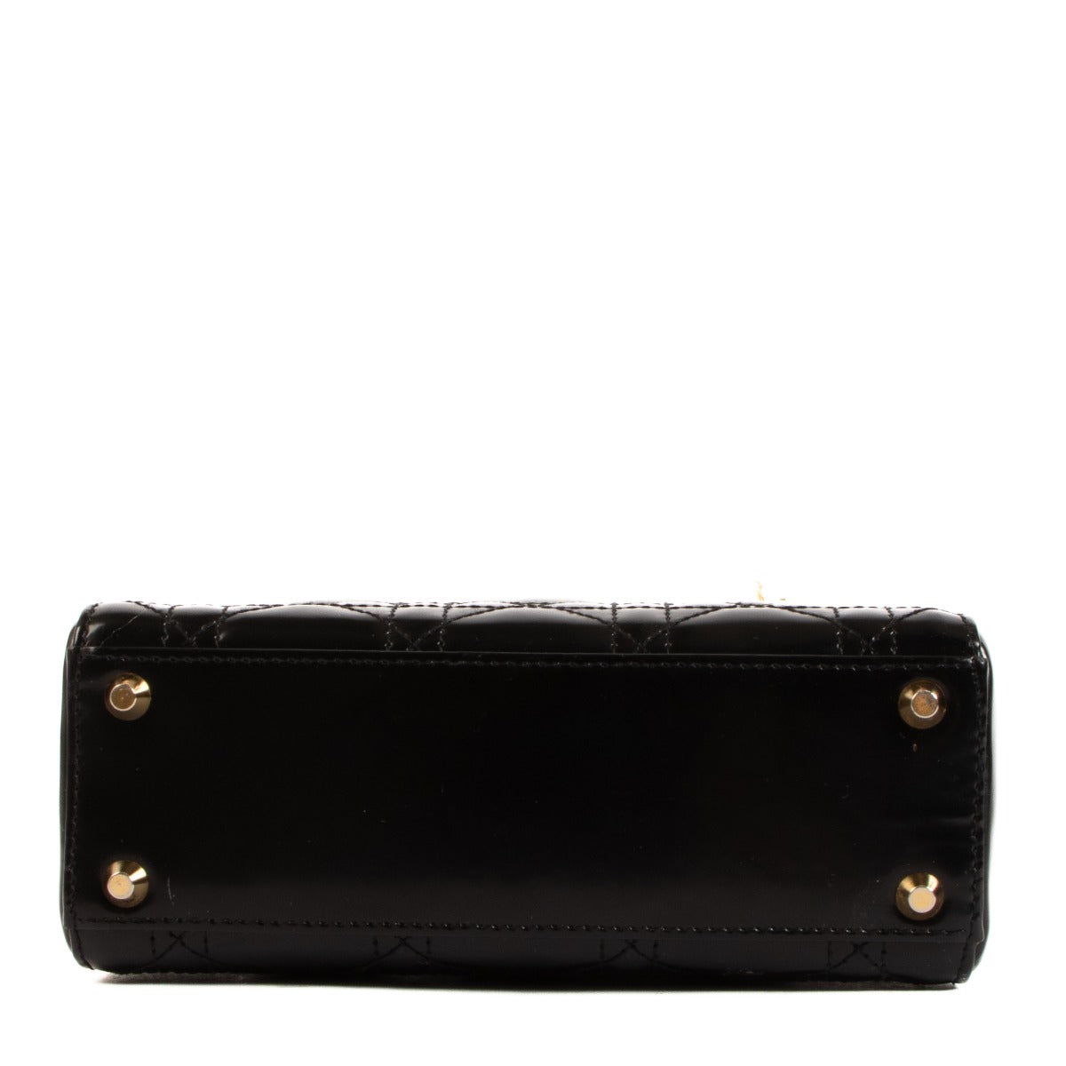 Christian Dior Mini Lady Dior Zwart Geborsteld Leer Cannage
