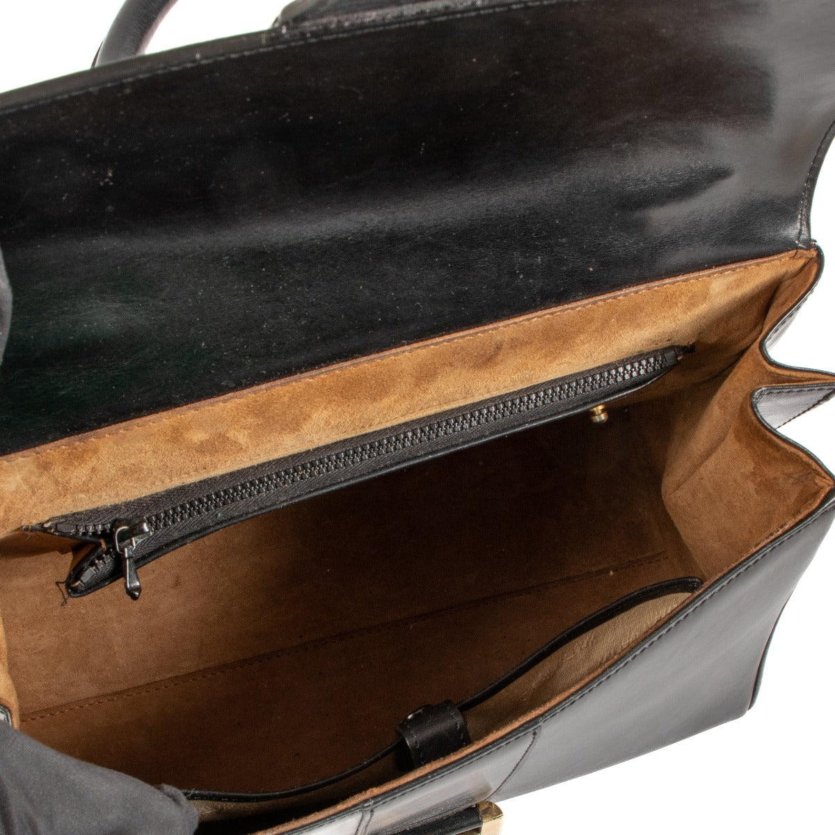 Delvaux jaren 70 Brillant MM Zwart Box Calf