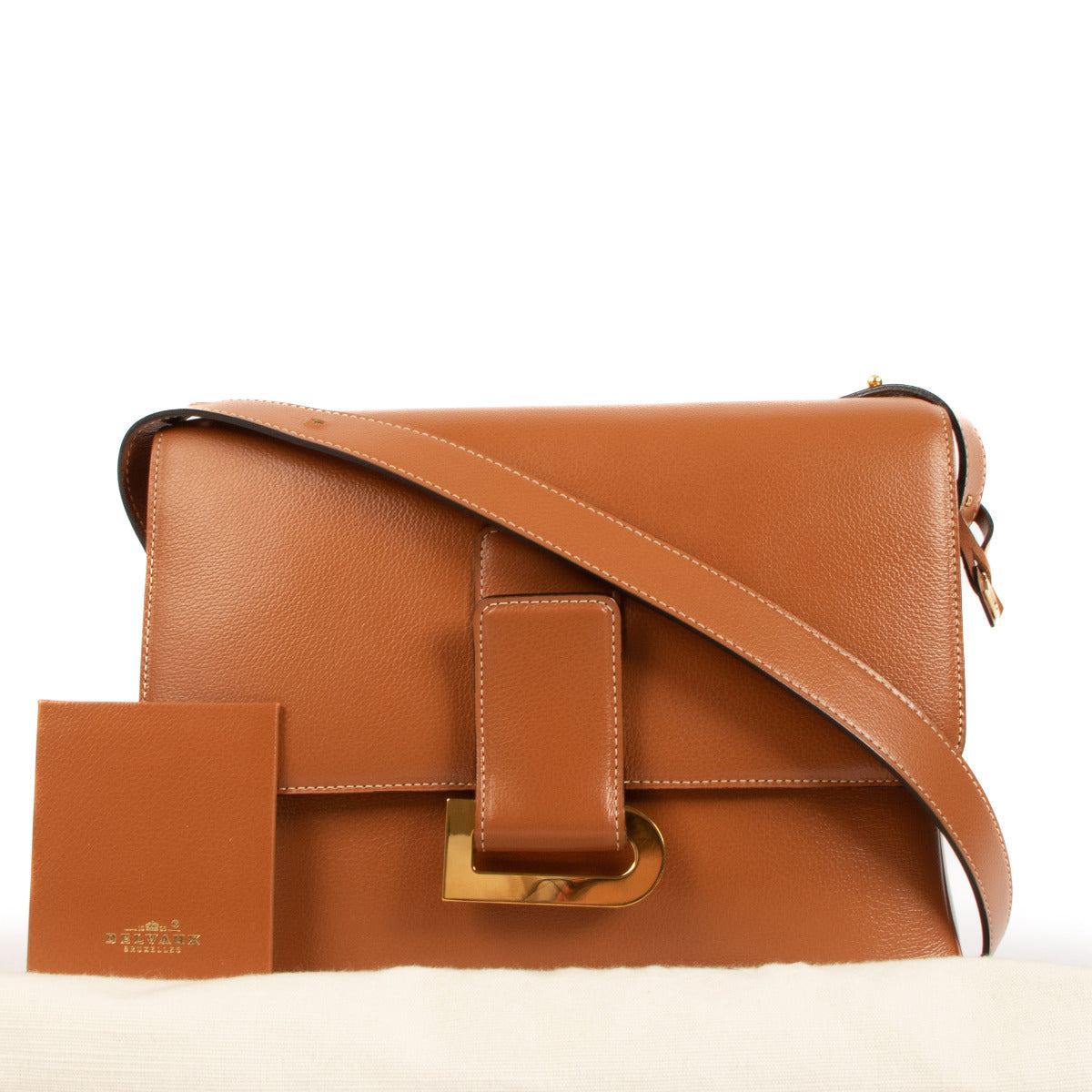 Delvaux Poirier Cognac Jumping Shoulder Bag
