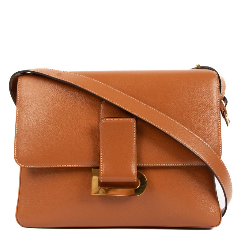 Delvaux Poirier Cognac Jumping Shoulder Bag