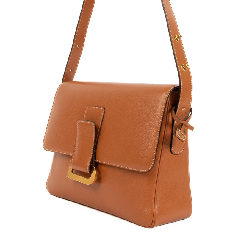 Delvaux Camel Poirier Shoulder Bag