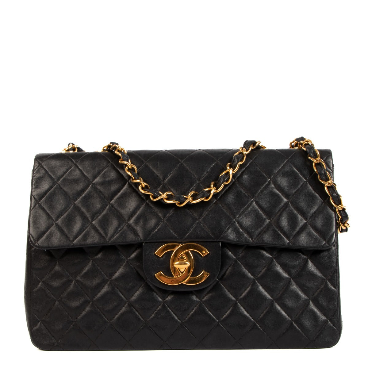Chanel Black Vintage Maxi XL Classic Flap Bag