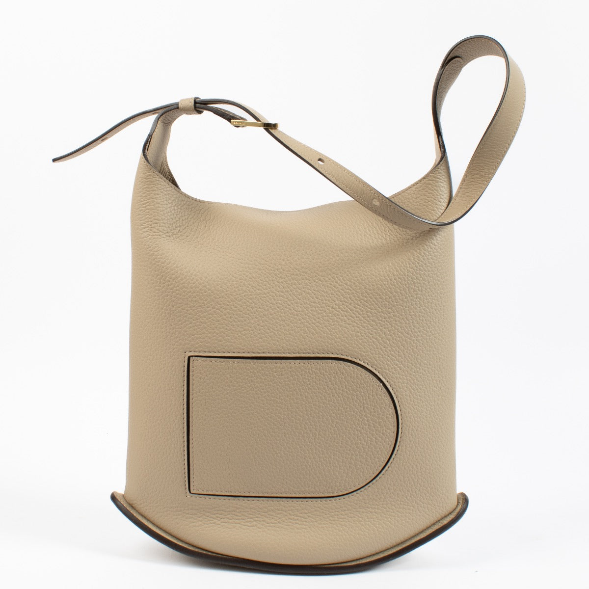 Delvaux Taupe Pin Hobo MM