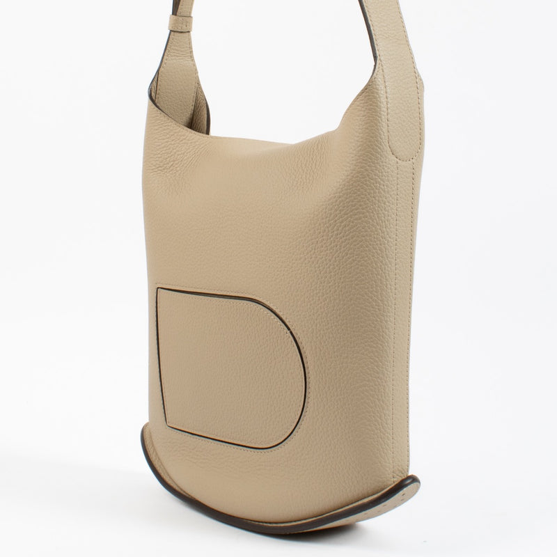 Delvaux Taupe Pin Hobo MM