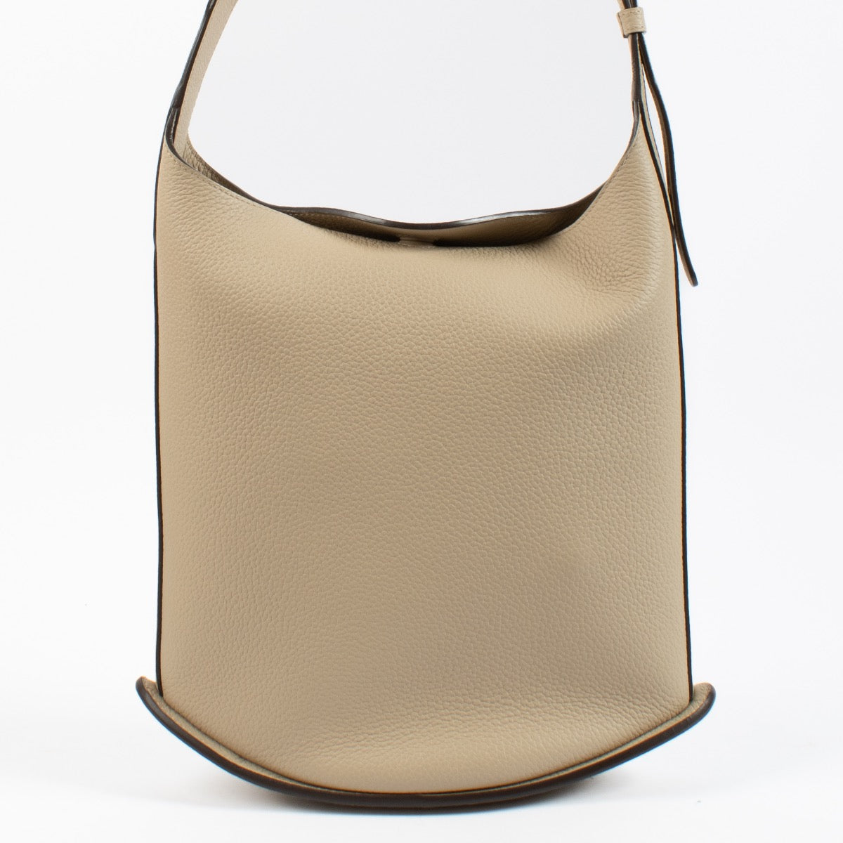 Delvaux Taupe Pin Hobo MM