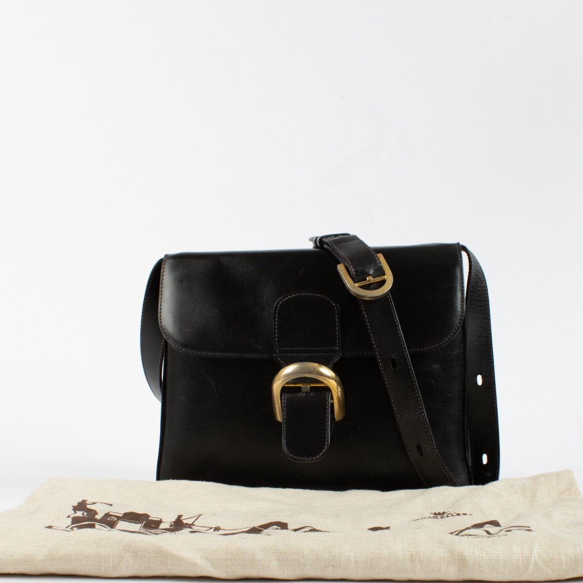 authentic preloved Delvaux Black Box Calf Festival Bag on Labellov.com