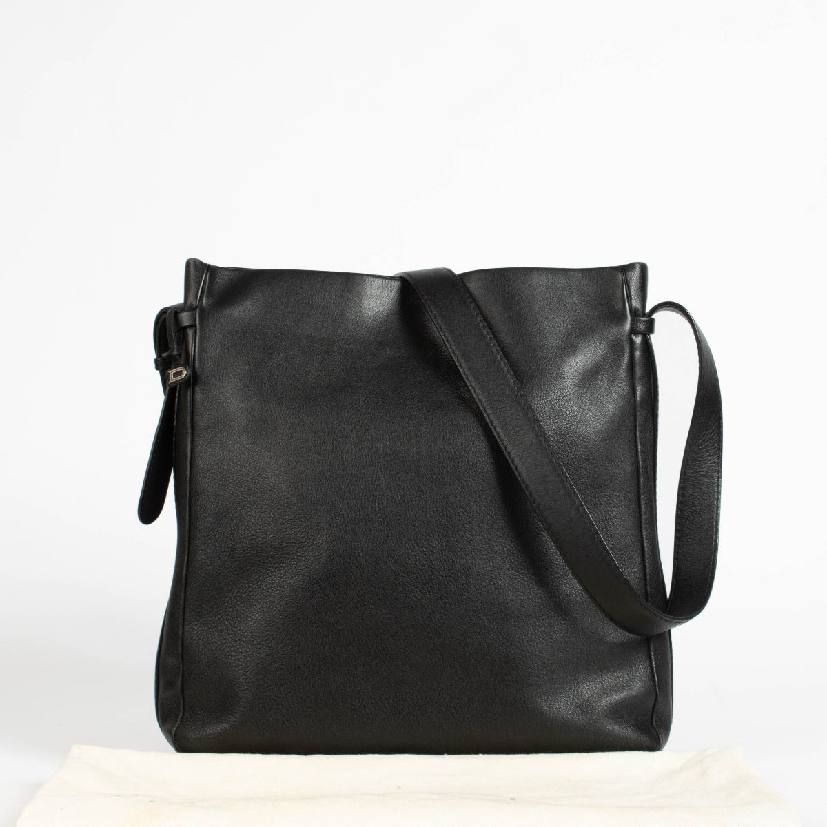 Authentic pre-loved Delvaux Black Leather Crossbody Bag on Labellov.com
